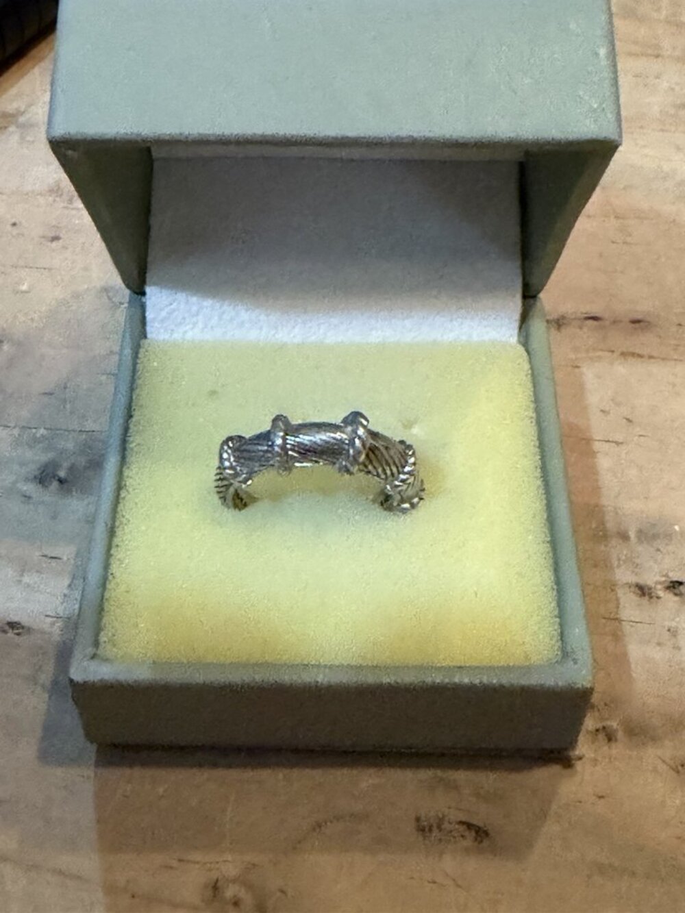 Judith Ripka Sterling Silver Rope Ring Size 7